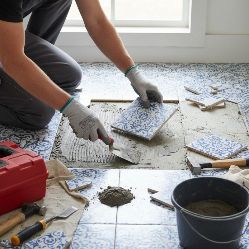 Saltillo Tile Laying